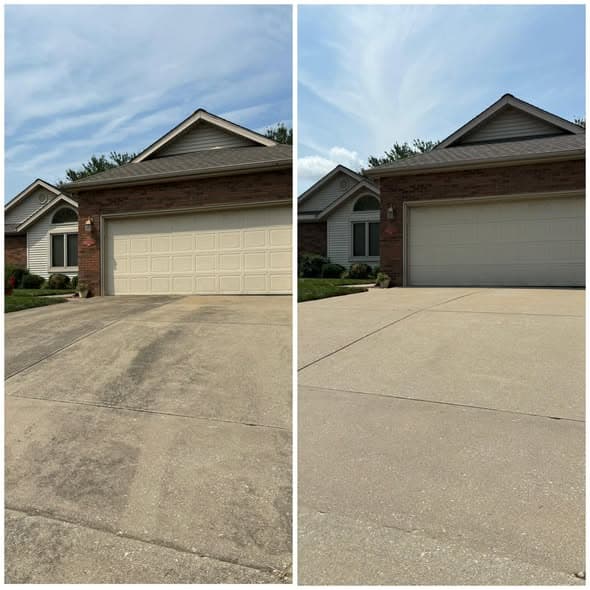 Concrete Cleaning service by Puckett Exteriors